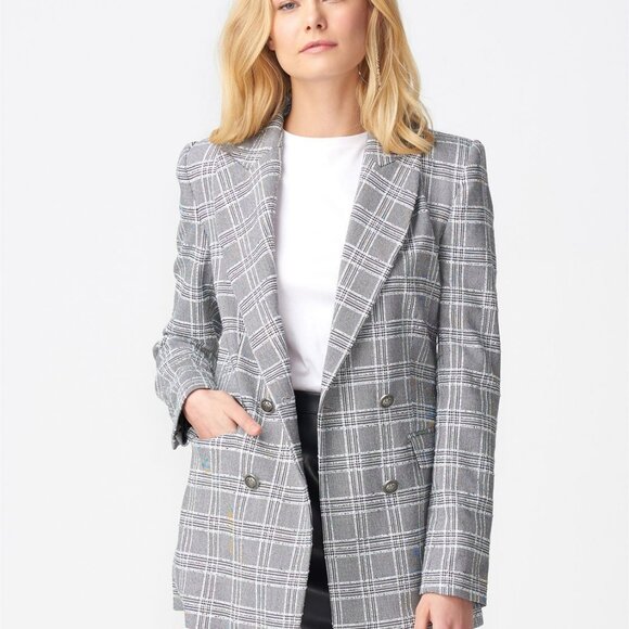 Dilvin Jackets & Blazers - Dilvin Plaid Blazer Jacket Gray.  Sz 8